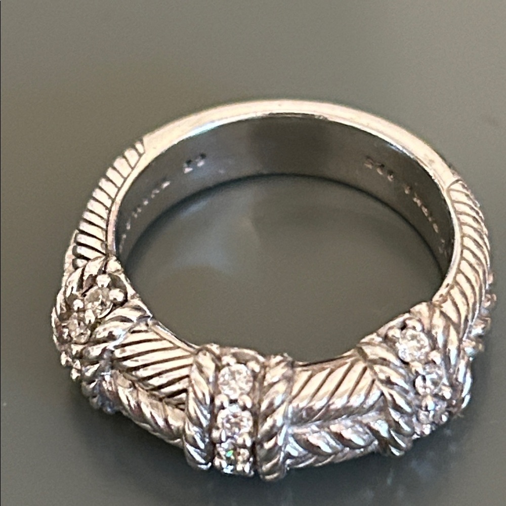 Judith Ripka sterling silver stack rings. Set of 3. Size 8 - Picture 7 of 14
